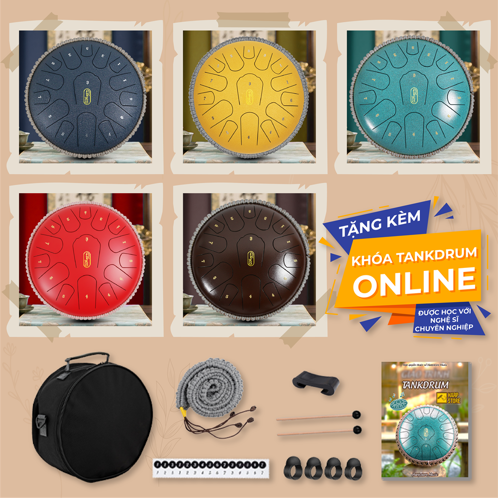 Trống Tank Drum - Trống Không Linh ARES 15 Note -Steel Tongue Drum ARES