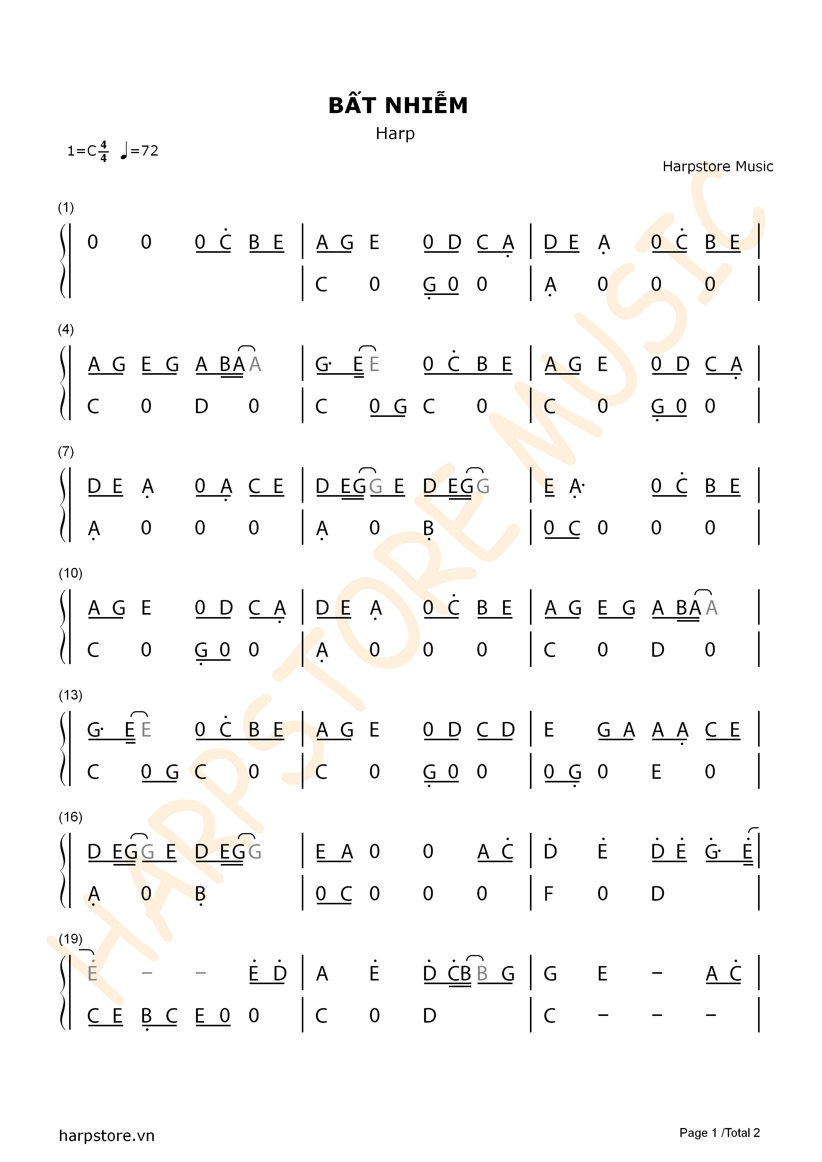 bat nhiem harp tabs