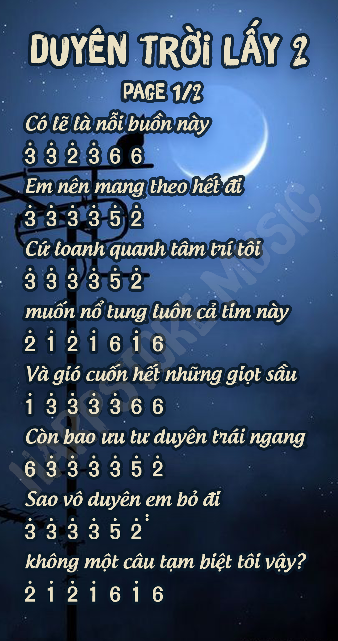 Duyên trời lấy 2 kalimba tab