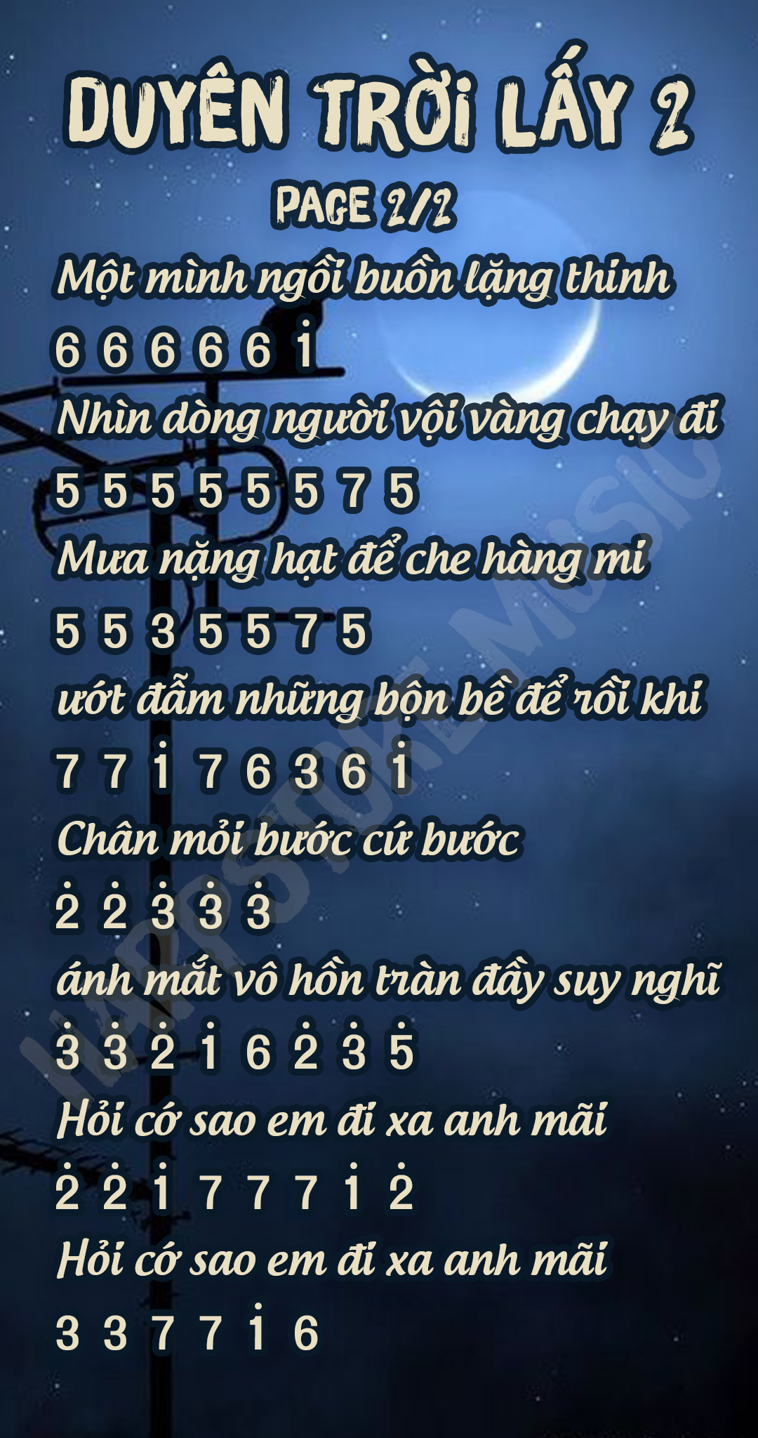 Duyên trời lấy 2 kalimba tab